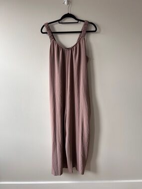 Maurice’s XL Dusty Mauve Sleeveless Jumpsuit Cropped Boxy Baggy Lightweight